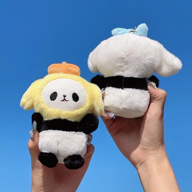 Cute Plush Keychain Adorable Panda Stuffed Toy For Students And Bags High Quality