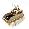 RemoteControl Tank Car Light Wood Finish Cut Wooden Vehicle Kit TurretRotating Top Piece DIY Armored