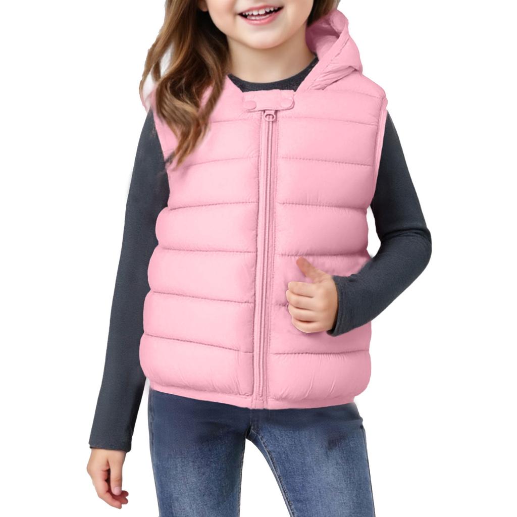 Kinder Kapuzenweste - Gesteppte Ärmellose Jacke