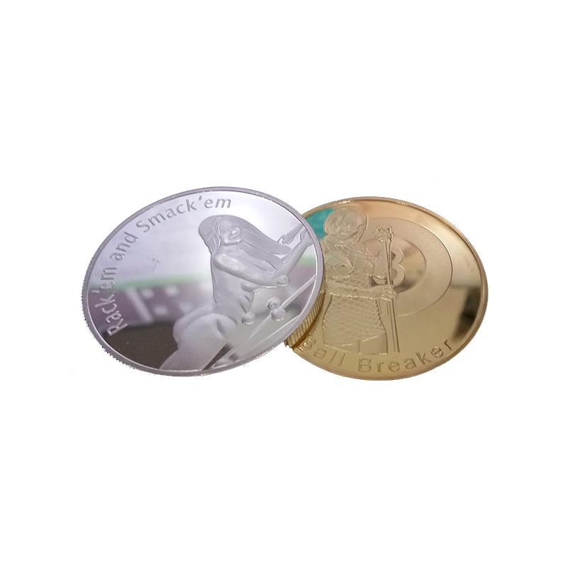 1 Stück Sexy Mädchen Münze Gold und Silber Gedenk-Sammlung Geschenk Münze