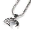Hip Hop Necklace Personality Diamond Wave Hipster Pendant Ins Fashion Versatile Men's Pendant