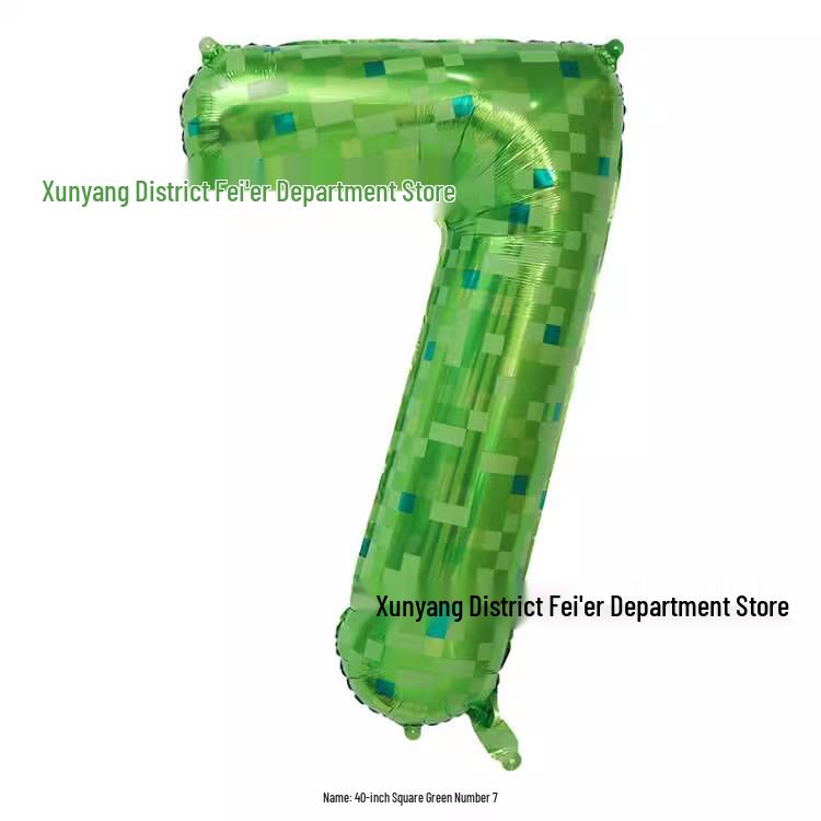 40" Green Plaid Aluminum Balloon for Military-Themed Baby Birthday Party Decorations