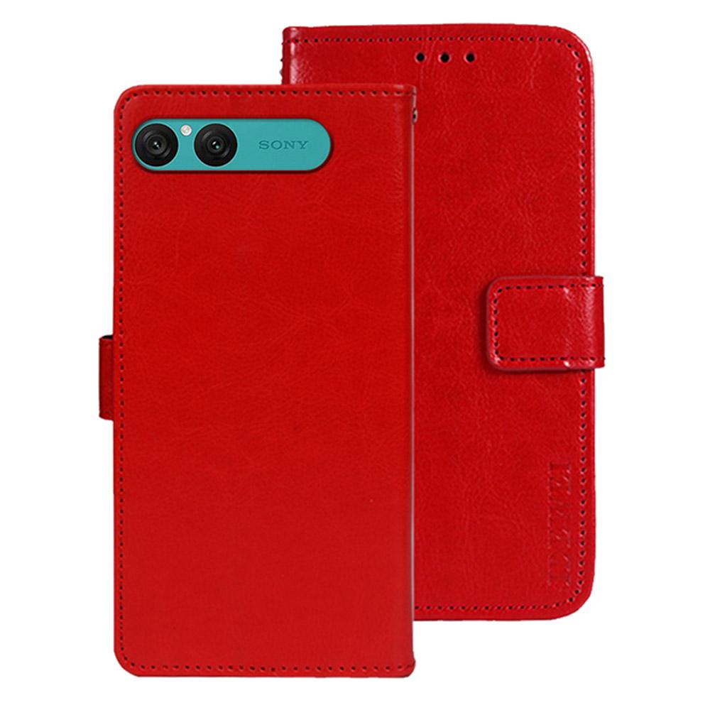 IDEWEI For Sony Xperia 10 VII Stand Case Crazy Horse Texture Leather Phone Cover