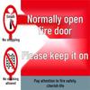 WEZHO Fire Safety Exhaust Vent Warning Sticker