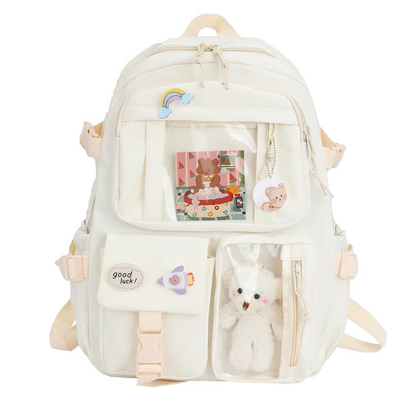 Newins Retro Canvas Backpack - Cute Ita Bag for Junior High Girls Bag Only