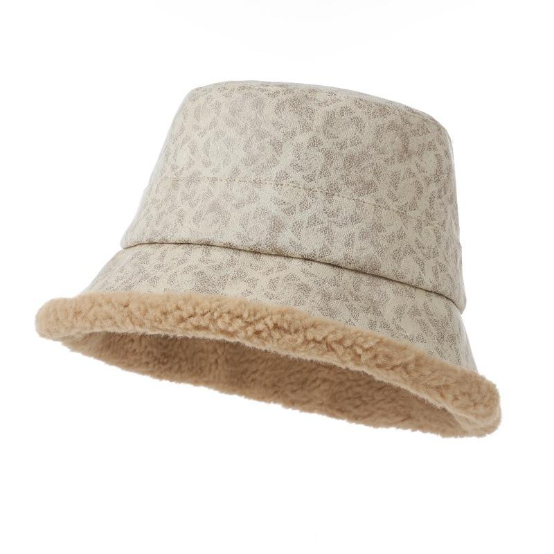 

Осень и Зима Новая Плюшевая Панама Уличная Повседневная Шляпа-Ведро Ветрозащитная Теплая Плюшевая Шляпа one size бежевый