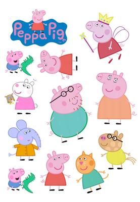 Opłatek Na Tort Świnka Peppa Postacie Wz3