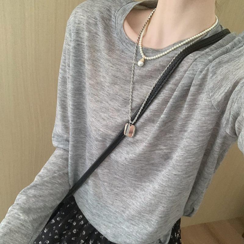 Micro-transparent Sun Protection Blouse for Women Spring and Summer Thin Versatile Loose and Slim T-shirt Top