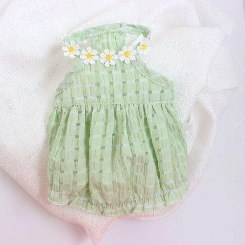 Abbigliamento per Gatti - Stile Estivo Leggero - Bambola Orsetto Corgi - Cucciolo di Piccola Taglia - Animale Domestico Gatto - Vestito Avvolgente Anti-pelo
