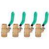 4pcs 1 4in Female Thread Ball Valve Thicken Brass Drain Shut Off Switch Water Pipe Plumbing Systerm