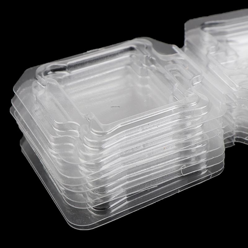 10Pcs Cpu Box Cpu Plastic Protective Case Cpu Clamshell Tray Case Container