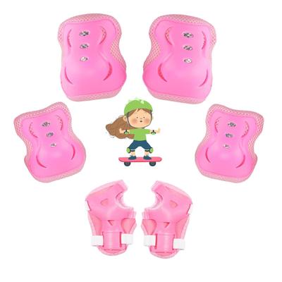 SensaBliss Radsport-Set mit und Knie für Kinder und Skateboarding und Radfahren Kinderprotektoren, 6-teilig Handgelenk, Ellbogen, Schutz, Junioren, (Dunkelpink)