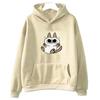 Siamese Cat Azuki Is The Center of The World Nobeko Hoodie Kawaii/Cute Long Sleeve Sweatshirt Harajuku Cartoon Tops