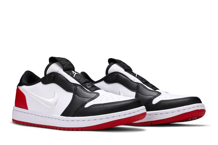 Women's Sneakers Nike Jordan 1 Retro Low Slip Black Toe (Women's) White/White-Gym Red-Black