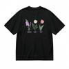 Women's Trend Classic T-Shirt Botanical Flowers Pattern With Names Graphic Tee