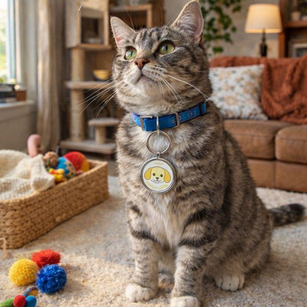 Metal NFC Pet Sensor Pendant Touch To Find Cat Dog Pattern Smart Identity Pendant Smart Sensor Safety Pet Information Card