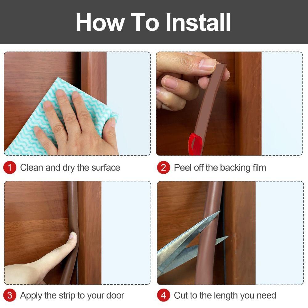 Schalldämmende Türdichtungsleiste Winddämmstreifen Wetterdichtung für Tür und Fenster
