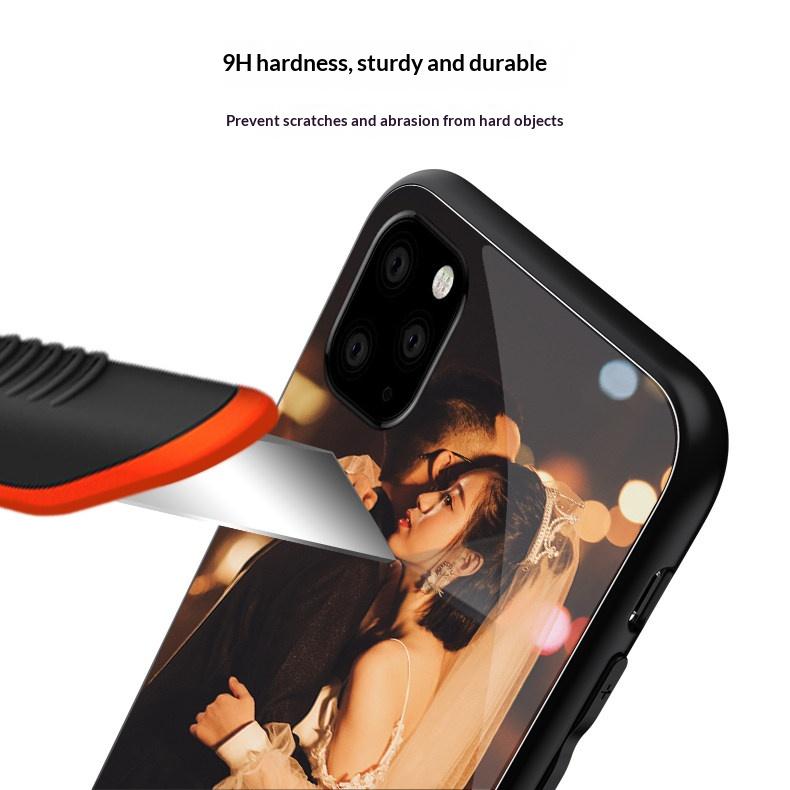 DIY Customize Your Phone Case Phone Case Glass Phone Case in Black for IPhone 17/17Air/17Pro/17ProMax/16/15/14/13/12 Plus Custom