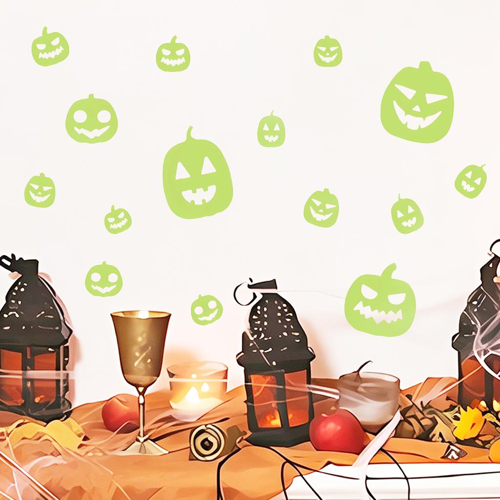 Halloween Night Glow Pumpkin Lanterns, Various Sizes, Pumpkin Lantern Design Stickers