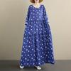 Long Sleeve Plus Size Vintage Dot New In Dresses for Women Casual Loose Spring Summer Autumn Dress