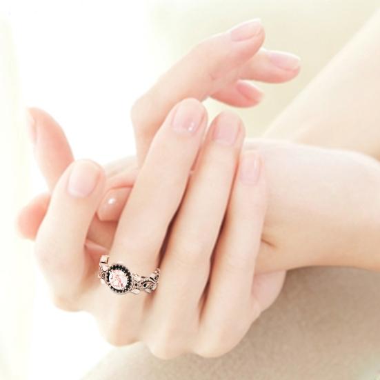 2Pcs/Set Fashion Flower Leaf Rhinestone Women Wedding Ring Jewelry Accessories