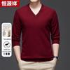 Hengyuanxiang Men's Pure Cashmere V-Neck Sweater YKR016005