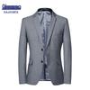 Herren einfarbiger Slim Fit Blazer - Koreanischer Stil Casual Anzug für Herbst & Frühling