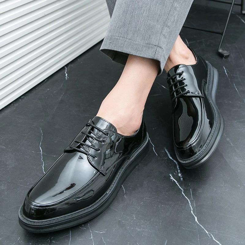 Fashion Handmade Leather Fashion Shoes Men 2024 New Men Casual Oxfords Shoes Brand Business Men's Sneakers Classic Men Shoes for Wedding