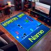 Tappeto Personalizzato Geometry Dash Area Tappeto - Morbido, Lavabile Antiscivolo Tappetino da Interno, Tappeto Decorativo per Soggiorno, Casa e Ufficio