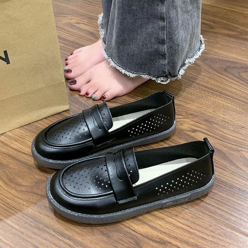 

Fashion Hollow Breathable Women s Flat Loafers Shoes Summer 2025 Trend Fashionable Quick Delivery Comfortable Slip-on 39 Ladies Footwear 35