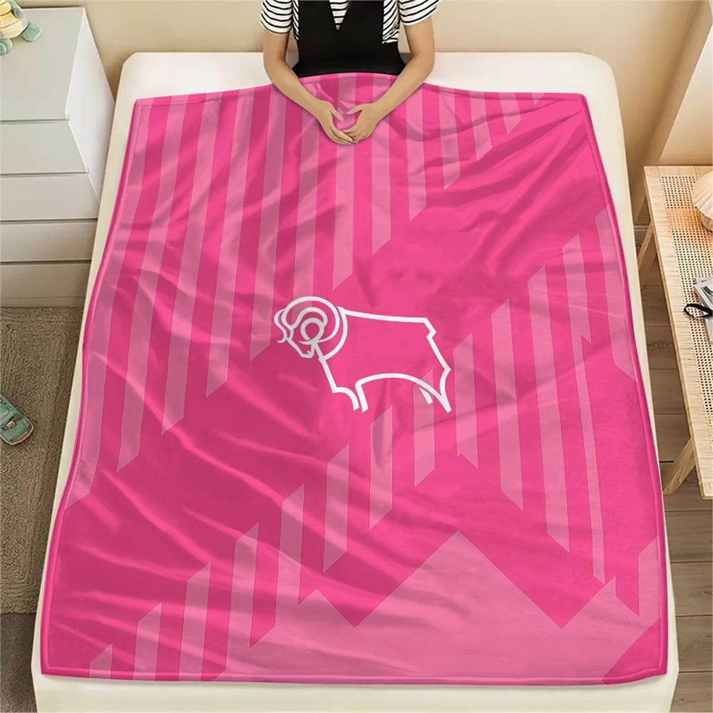 Derby County F.C Flannel Blanket, High quality Comfortable for All Seasons, Home Decor, Warmth and Comfort