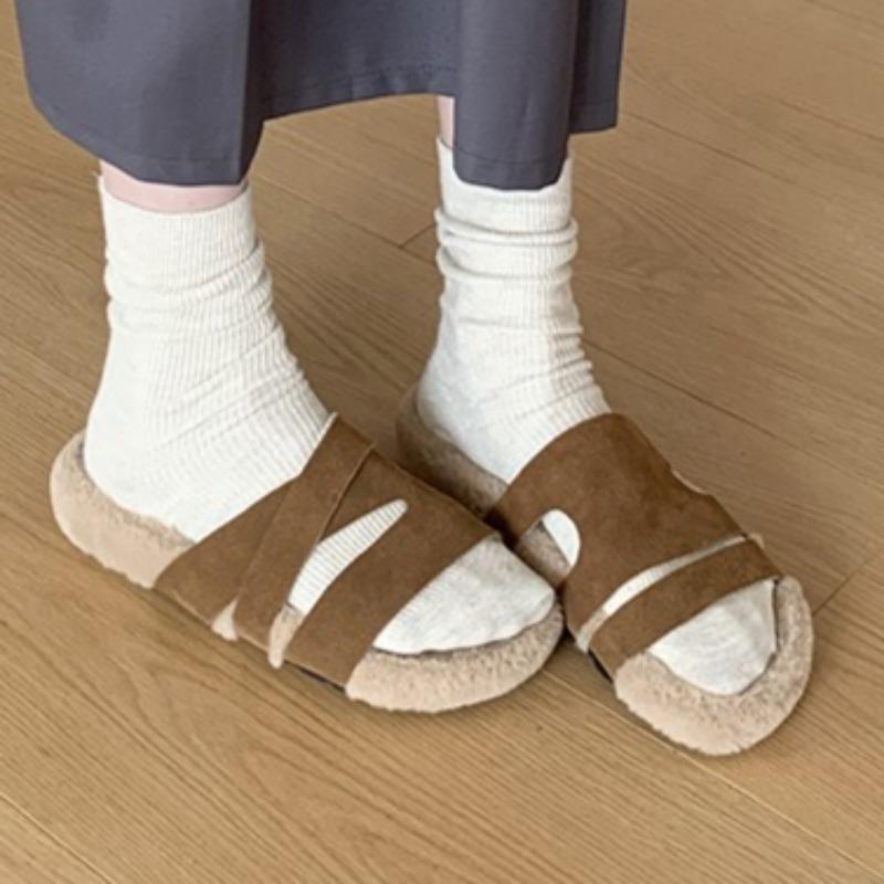 Fashion Flats Fashion Suede Slippers for Women 2025 Autumn New Casual Slingback Shoes Comfortable Soft Casual Shoes Walking Zapatillas