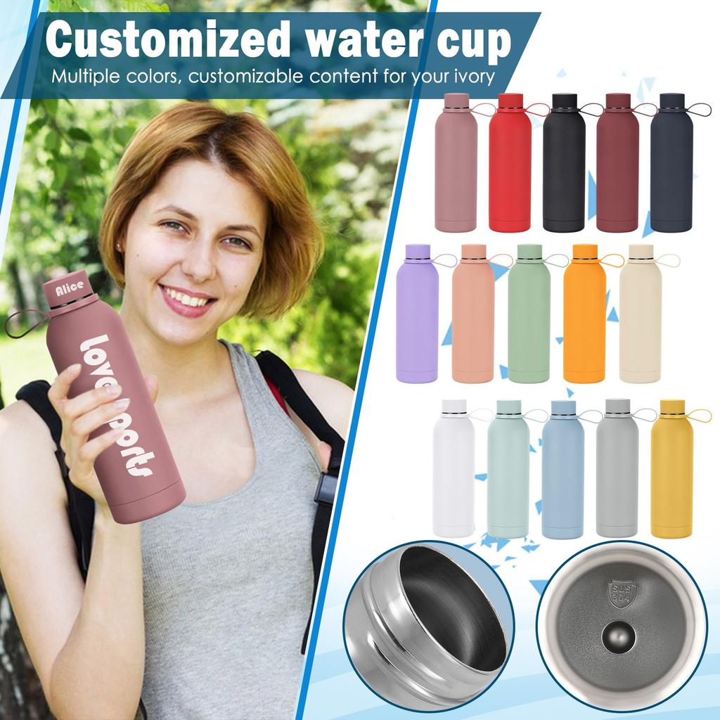 Personalization Stainless Steel Small Mouth Insulated Cup Portable Outdoor Sports Water Bottle 750ml