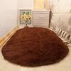 Oval Fluffy Carpet Shaggy Rug Bedside Mat Cute Colorful Living Room Rug Long Hair Carpet Home Decoration