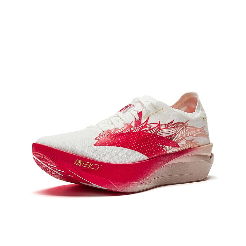 Anta C202 G9 2 Textil, Caucho Caña Baja Zapatillas Deportivas para Correr Mujer Blanco Papiro/Rojo Clásico/Rosa Extraordinario 122615573-1
