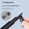 Black 30° Portable Utility Knife with Thickened Blade for Craft, Paper Cutting, and Wallpaper
