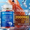 Ulei de Krill Antarctic Coolkin 3000mg - cu Omega-3 EPA, DHA, Astaxantină, Fosfolipide 120 Capsule moi