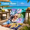 Custom Name Pika Microfiber Beach Towel, Quick-Dry, for Summer Travel, Beach Essential, Picnic Essentials, Swimming Pool
