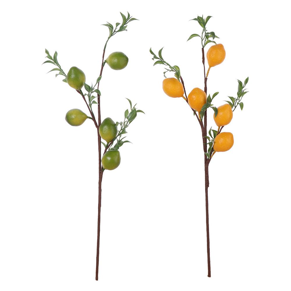 Green Plants Artificial Lemon Branch Plastic Fake Plants  Restaurant Hotel Decoration