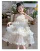 Girl Princess Dress 2026 Spring/Summer New Flower Birthday Dress Girl Fairy Yarn Dress Children's Cake Dress