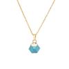Natural Stone Neckalce Irregular Natural Stone Crystal Pendant Necklace Natural crystal pendant section hexagonal clavicle chain