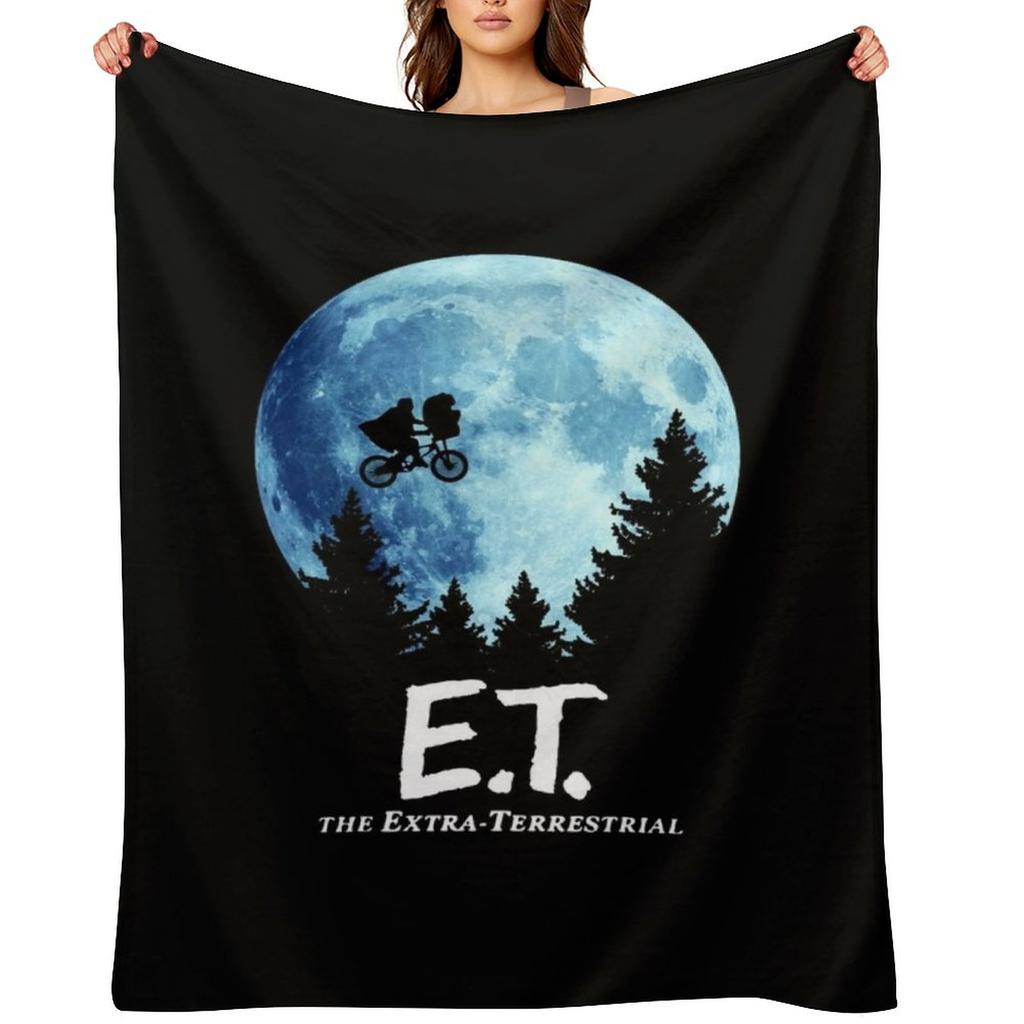 ET The Extra terrestrial The Moon Throw Blanket Vintage Decorative Sofas Bed Thins Blankets