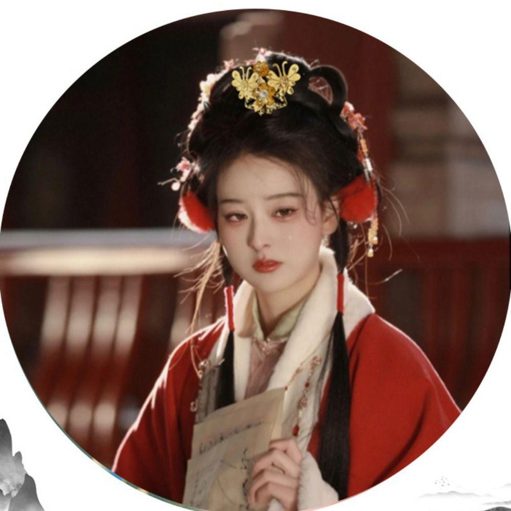 Gold Chinese Style Hairpin Floral Women Hair Stick Hair Accessories Hanfu Hair Comb Girl