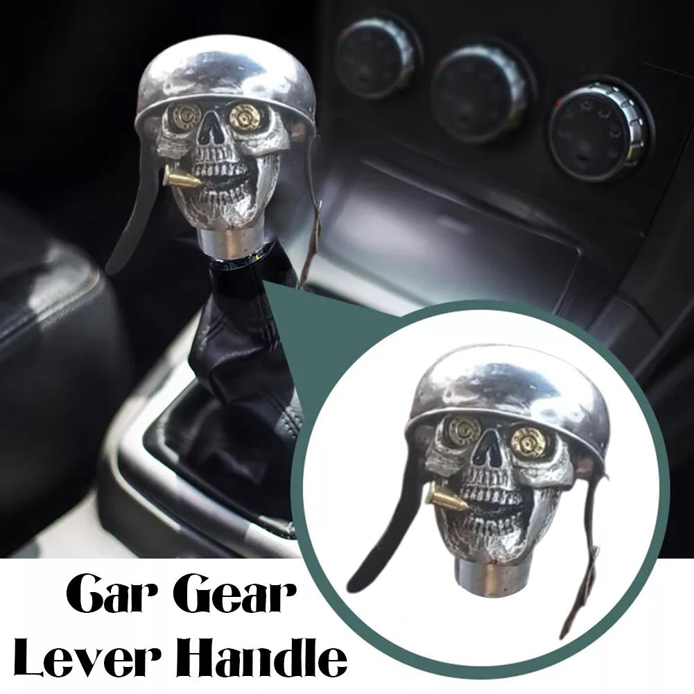 Car Gear Shift Knobs Skull Head Gear Manual Transmission Gear Shift Knob Shifter Lever Personality Modification Car Handle
