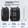 Bange Large Capacity Multifunctional Travel Bag, College Student Gift, 16-Inch Laptop Backpack, Black Small