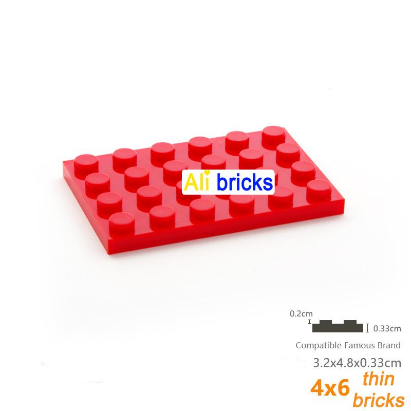 5pcs DIY Building Blocks Thin Figures Bricks 4x6 Dots 12Color Educational Creative Compatible With Brand Toys for Children 3032