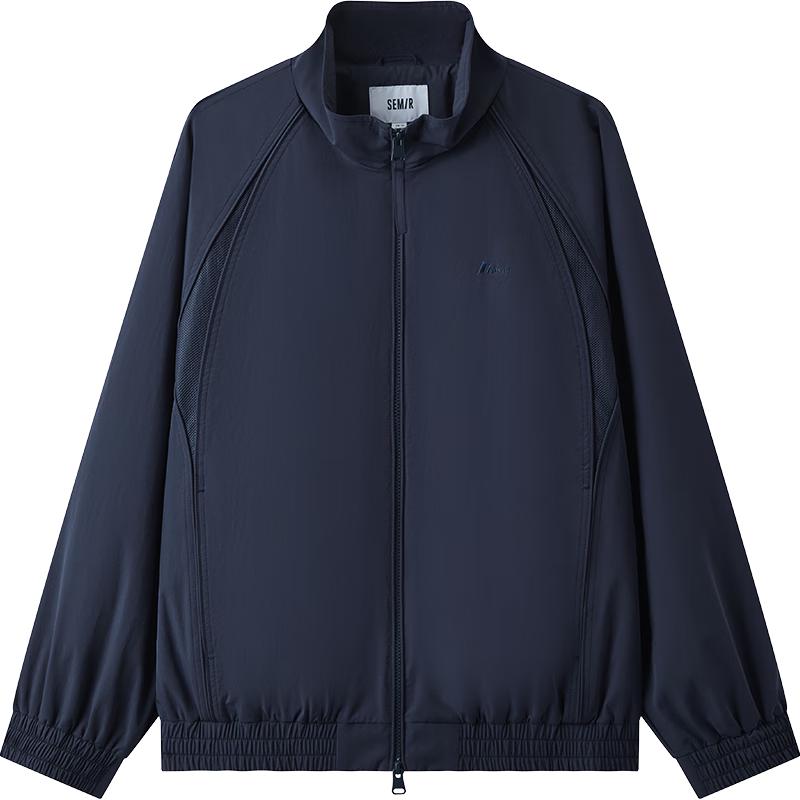 Semir Men's Spring Mesh Panel Stand Collar Jacket