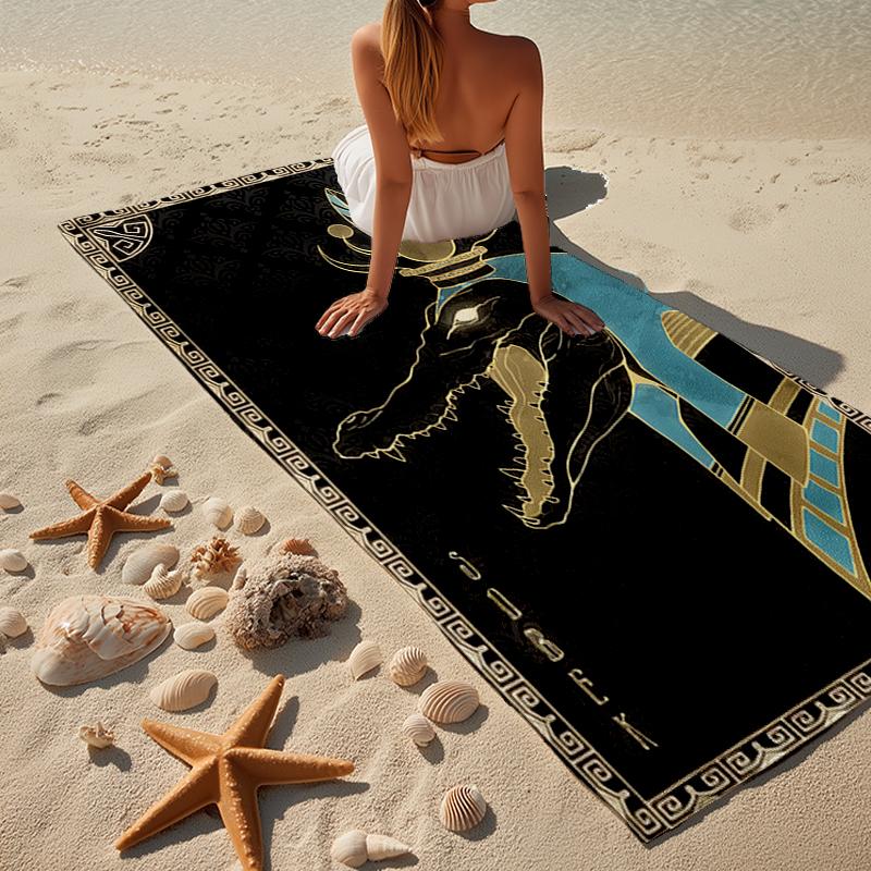 Eagle And Moon Symbolism Beach Towel, Super Soft Microfiber, Gift for Her/Him, Birthday, for Pool, Beach, Travel, Home Decor Fan gifts