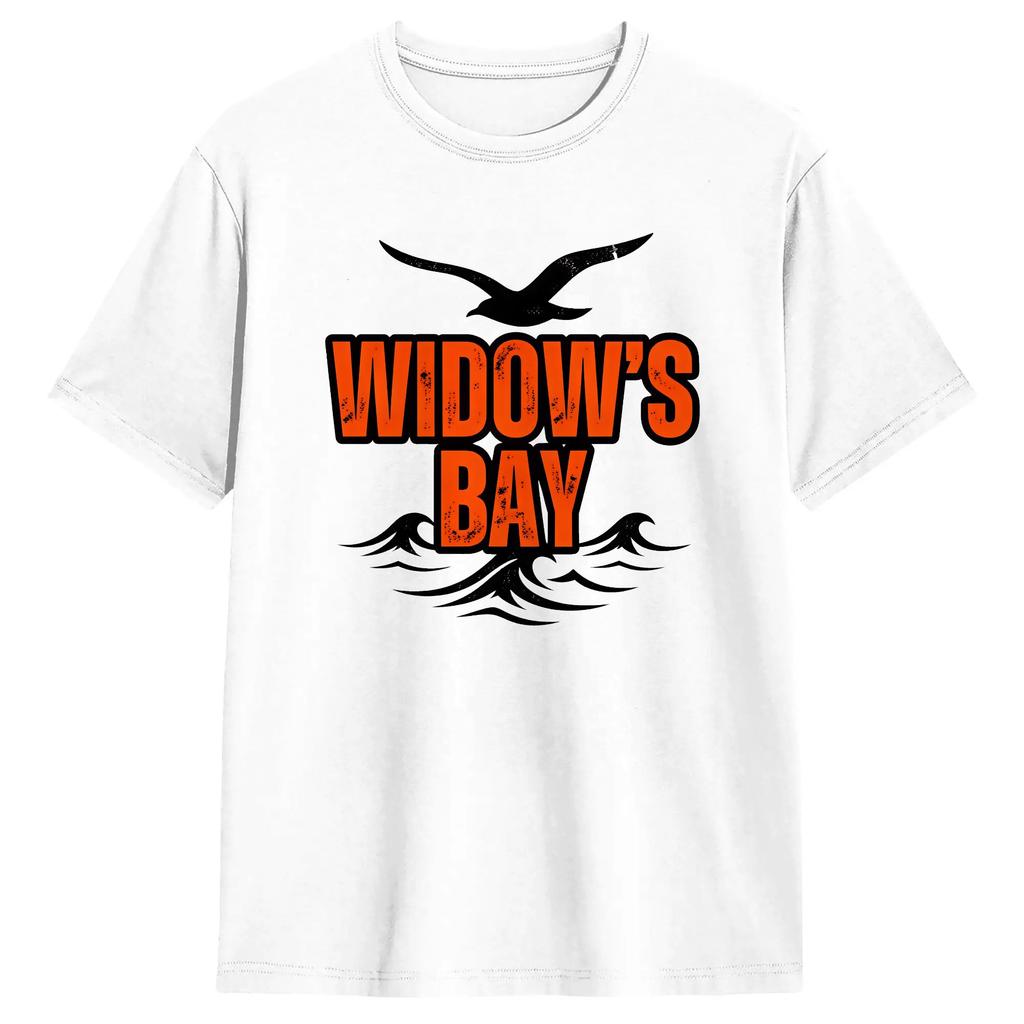 Leisure Widow's Bay Vintage Design Art T-Shirt Men Crew Neck Cotton T Shirts Short Sleeve Tees Classic Tops