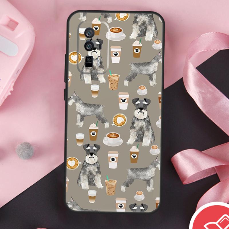 Cartoon Schnauzer Dog Case For POCO F6 X6 X3 X5 M6 Pro F3 F5 M5s Xiaomi 14 Ultra 13 12 Lite 11T 12T 13T Pro Cover